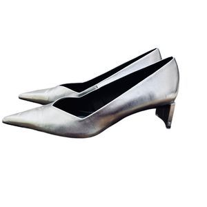 Zara Metallic Silver Pumps Size 39
